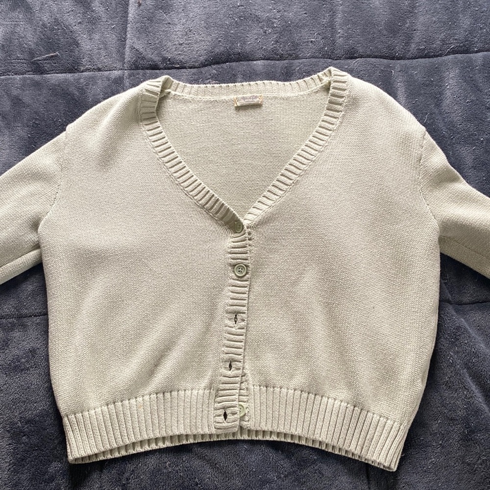 Brandy Melville ( John Galt ) Pastel Green Cardigan w/ Buttons